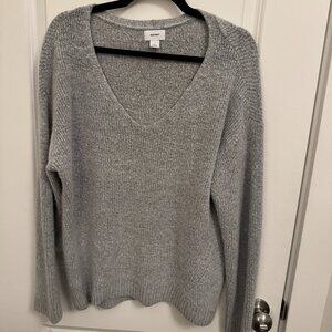 Old Navy V Neck Sweater (Color: Grey; Size: L)